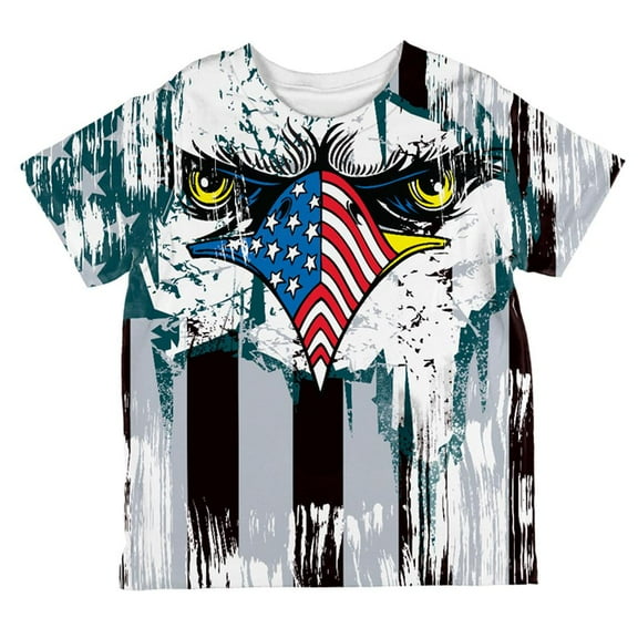 Patriotic Eagle of Philly All Over Toddler T Shirt Multi 2T