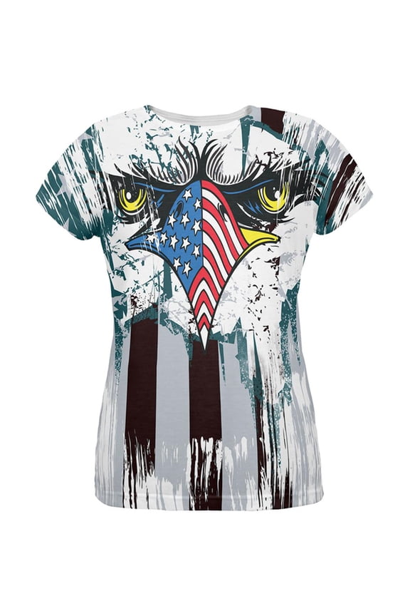 Patriotic Eagle of Philly All Over Womens T Shirt Multi MD