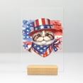 thumbnail image 1 of Patriotic Exotic Shorthair Celebrates 4th of July Acrylic Plaque Sign Ashwood Base Cat Lover Kitten Owner Gifts Home Desk Decor - 02009, 1 of 5