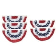 thumbnail image 1 of Patriotic Fan Flags (5-Pack) - 3ft x 1.5ft Heavy Duty Polyester Bunting for 4th of July, Veterans Day & Political Rallies - Outdoor All Weather American Decor, 1 of 9