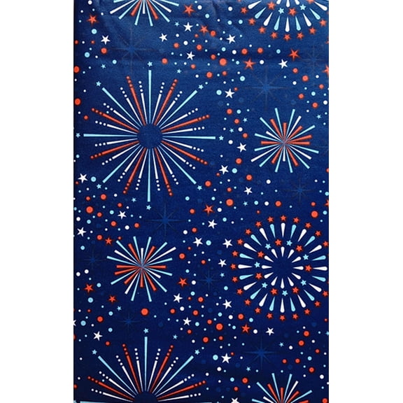 Unbranded Waterproof 70 in x 52 in Modern Holidays Multicolor 4th of July Vinyl Tablecloth