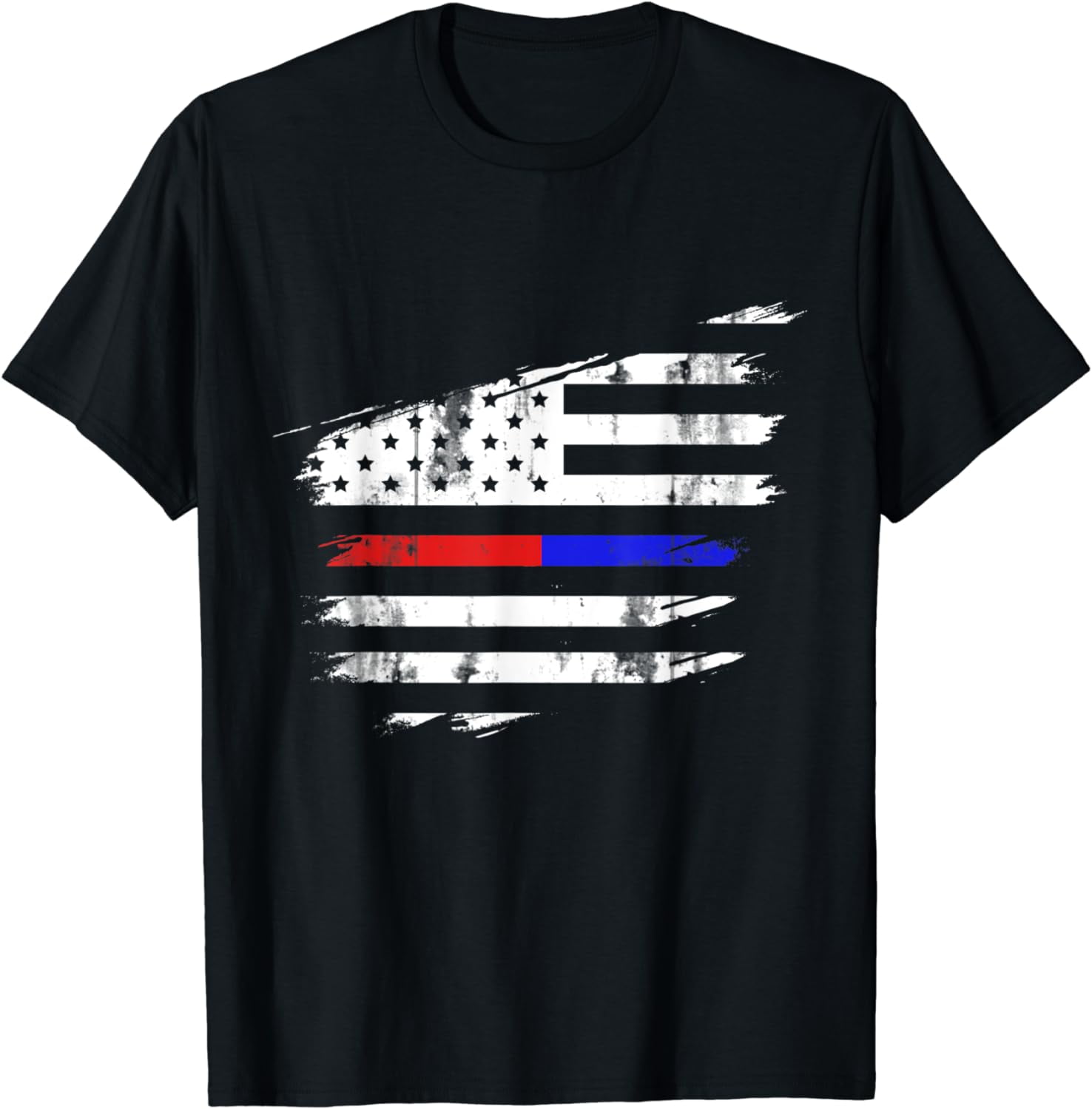 Patriotic Fireman Thin Red Line US Flag Fire Fighter T-Shirt - Walmart.com