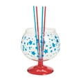 thumbnail image 1 of Patriotic Fish Bowl W/ Straws - Party Supplies - 5 Pieces, 1 of 2