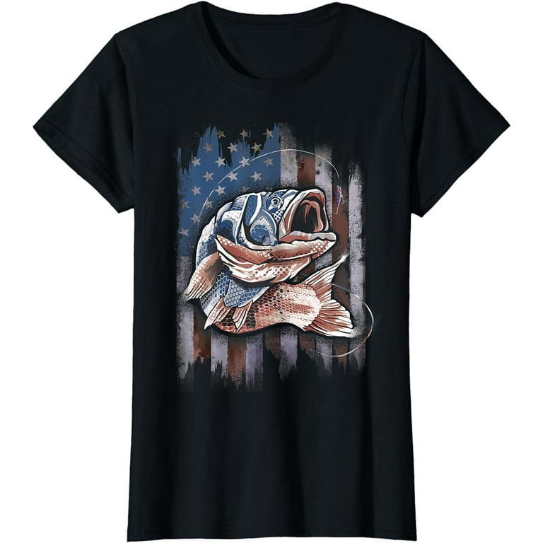 Patriotic Bass Fishing Tshirt Patriotic Bass Fishing Tshirt