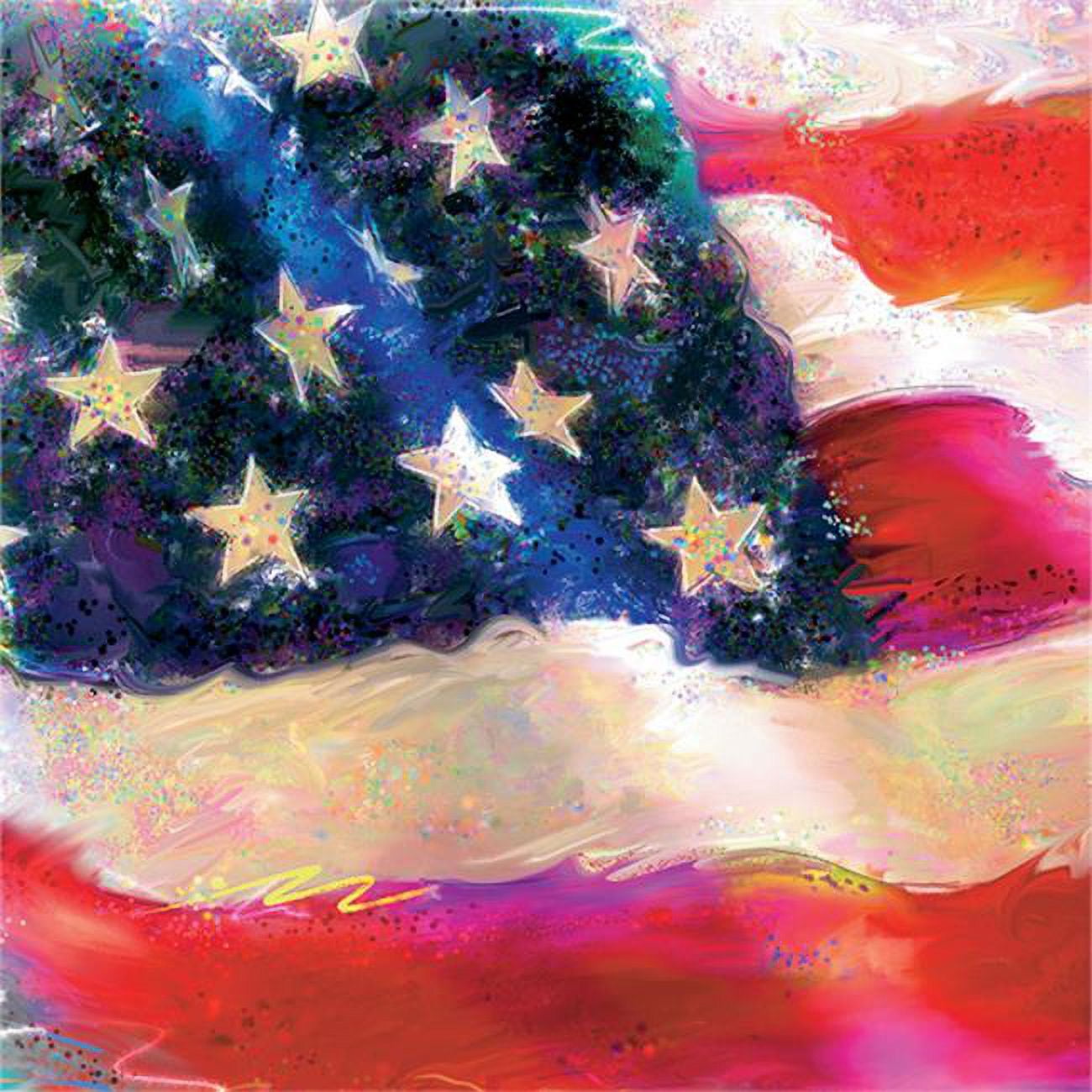 Patriotic Flag Cocktail Napkin