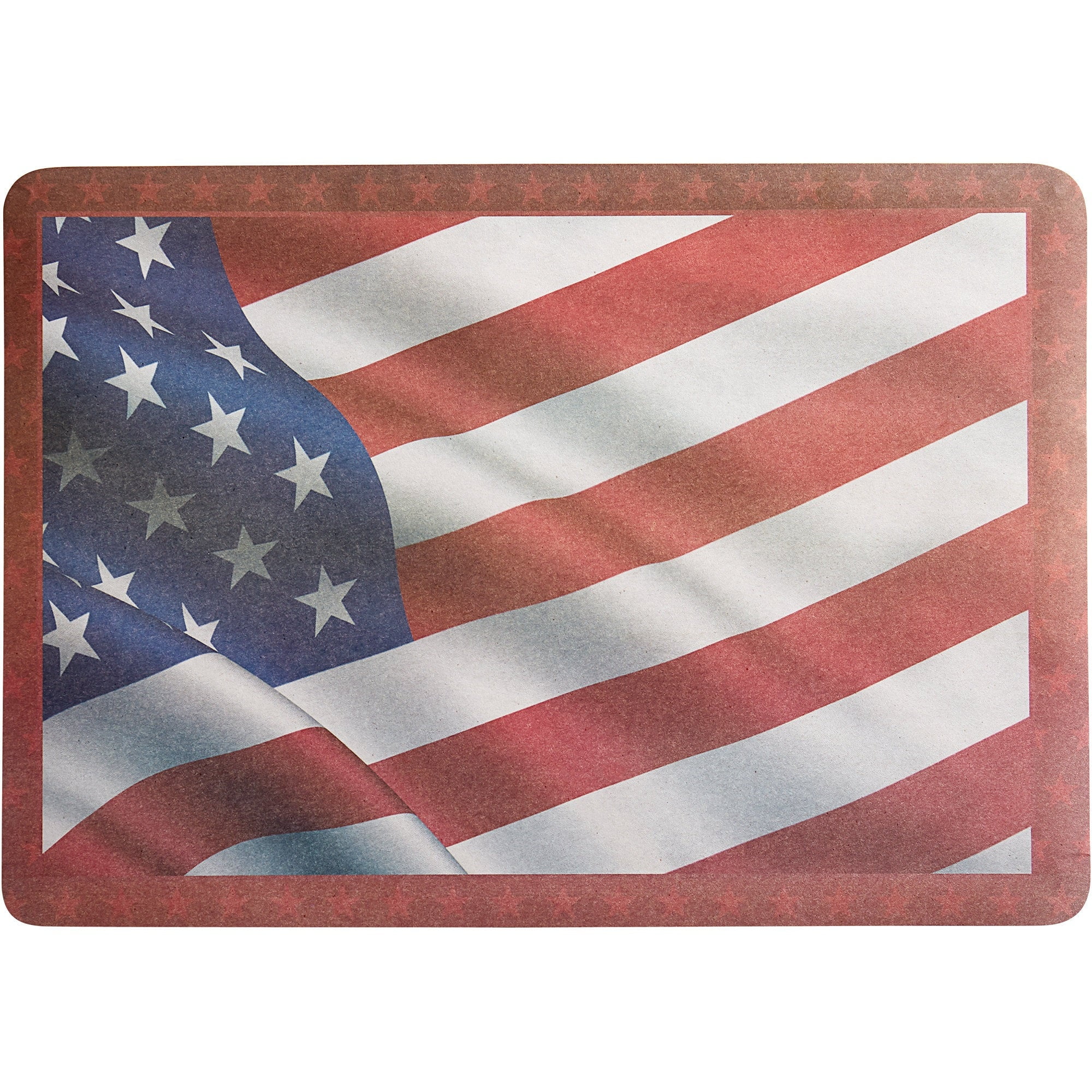 Patriotic Flag Paper Placemat - 13 1/4in. x 9 3/8in. - 100 Pack ...