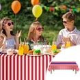 thumbnail image 1 of Patriotic Flag Tablecloth, Disposable Plastic Table Cover for Memorial Day and Independence Day Decorations, Holiday Party Supplies, 1 of 7