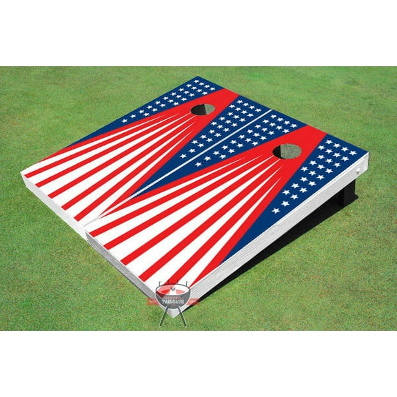 Patriotic Flag Theme Cornhole Boards