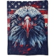 thumbnail image 1 of Patriotic Flannel Blanket with American Eagle and Flag Design Bold and Cozy Perfect for Kids and Adults Ideal for Home Travel and Outdoor Use 50x60 Inches, 1 of 5