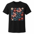 thumbnail image 1 of Patriotic Floral Daisy Graphic T-Shirt, Unisex Classic Fit Tee, 1 of 8