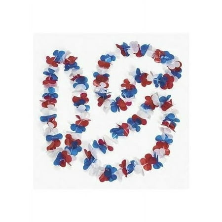 Patriotic Flower Lei Assortment 50 Pc - Apparel Accessories - 50 Pieces