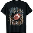 thumbnail image 1 of Patriotic Football 4th of July Men USA American Flag Boys T-Shirt, 1 of 3