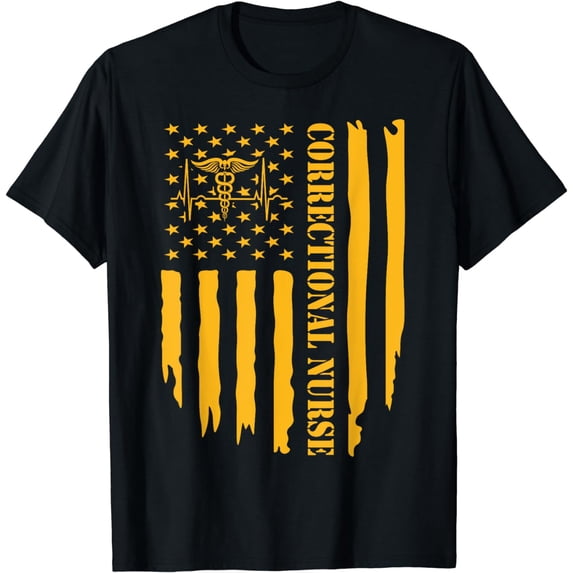Patriotic Forensic Correctional Nursing US Flag SANE Nurse T-Shirt
