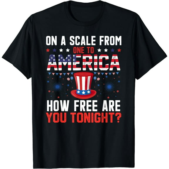 Patriotic Freedom Scale America Theme T-Shirt