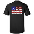 thumbnail image 1 of Patriotic Freshwater Fish American Flag USA Fresh Water Fishing Outdoors Men's Short Sleeve T-shirt-Black-6xl, 1 of 4