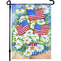 Patriotic Garden Flag - 12.5 x 18 Inch Double-Sided Printing American Flag Garden Flag - Premium Seasonal Welcome Banner and Outdoor Decor for House Porch, Lawn, Yard - Suits Standard Stands