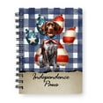 thumbnail image 1 of Patriotic German Shorthaired Pointer 4th of July Independence Paws Spiral Bound Journal GSP Lover Dog Gift 5x7in Spiral Notebook - 02010, 1 of 5