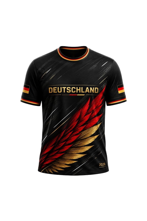Patriotic Germany Eagle Athletic Shirt, National Team Football Fan Casual