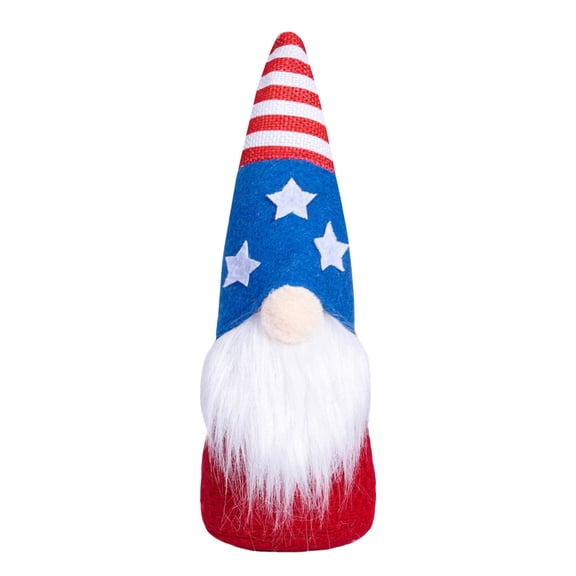 Patriotic Gnome Figurine With Flag Faceless Doll Independence Day Tabletop Decor For Home Office Display Red