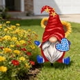 thumbnail image 1 of Patriotic Gnome Garden Stake,4th of July Red White Blue Decorative Yard Art,Weatherproof Outdoor Decor for Independence Day Memorial Day,Lawn,Pathway,Cemetery,Grave, 1 of 5
