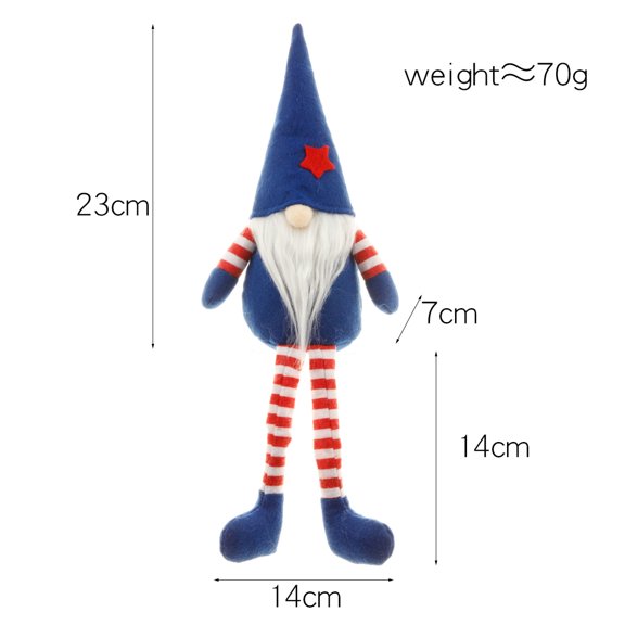 Patriotic Gnome Plush Ornament, July 4th Independence Day Hanging Swedish Gnome Figurine, 250th Anniversary Edition Faceless Doll, Unique Desktop Decoration Gift