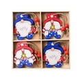 thumbnail image 1 of Patriotic Gnome Set Wood Ornaments Independence Day Hanging Gnome Wooden Pendant Mini 4th of July Gnomes Red Blue Gnome Tree Ornaments for Memorial Day Home Decoration, 1 of 7