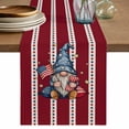 thumbnail image 1 of Patriotic Gnomes Table Runner 90 Inches, Independence 250 Memorial Red Striped Bed Runner Dresser Scarves Tabletop for Indoor Outdoor Parties/Ceremony/Banquet, 13" x 90", 1 of 9