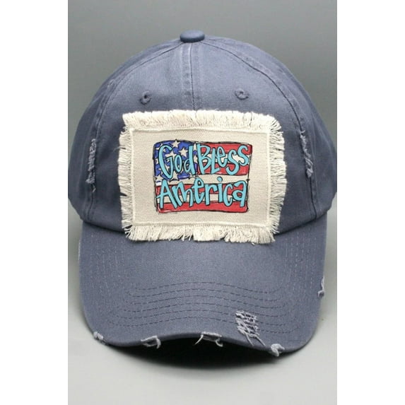 Patriotic God Bless American Block Hat
