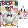 thumbnail image 1 of Patriotic Goose Celebrates Freedom Fireworks Outdoor Picnic Blanket, Foldable Waterproof Beach Mat, Portable Beach Blanket for Beach Camping, Hiking, Family Concerts, 1 of 8