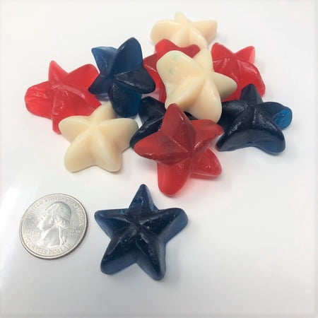 Patriotic Gummi Stars 5 pounds red white blue candy