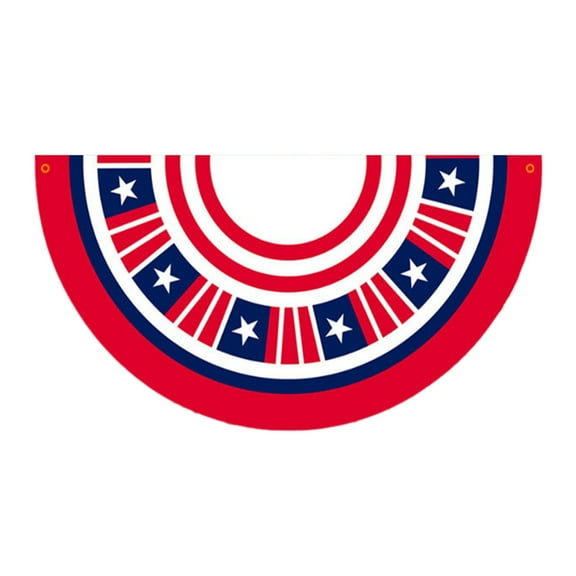 Patriotic Half Circle American Flag Banners 4th of July Fan Flags Patriotic Bunting Outdoor Decor Bunting Banner Red White and Blue Bunting Independence Day Memorial Day Patriotic Decoration