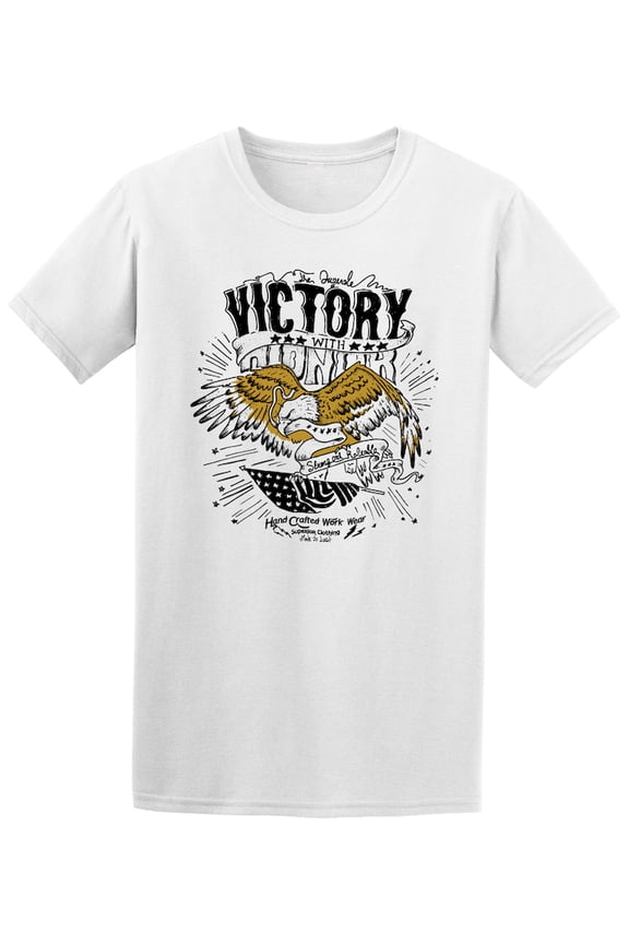 Patriotic Hand-Drawn Victory With Honor T-Shirt - Image by Shutterstock, Male Large