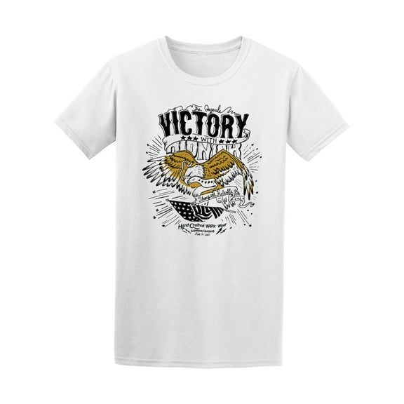 Patriotic Hand-Drawn Victory With Honor T-Shirt - Image by Shutterstock, Male Small