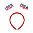 thumbnail image 1 of Patriotic Headband, 4th of July Head Boppers - Red White Blue Headpiece,USA Flag Headbands for Independence Day Party Favors Fourth of July Party Accessories, Memorial Day Headbands, 1 of 4