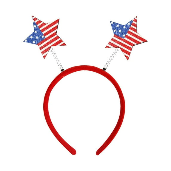 Patriotic Headband, 4th of July Head Boppers - Red White Blue Headpiece,USA Flag Headbands for Independence Day Party Favors Fourth of July Party Accessories, Memorial Day Headbands