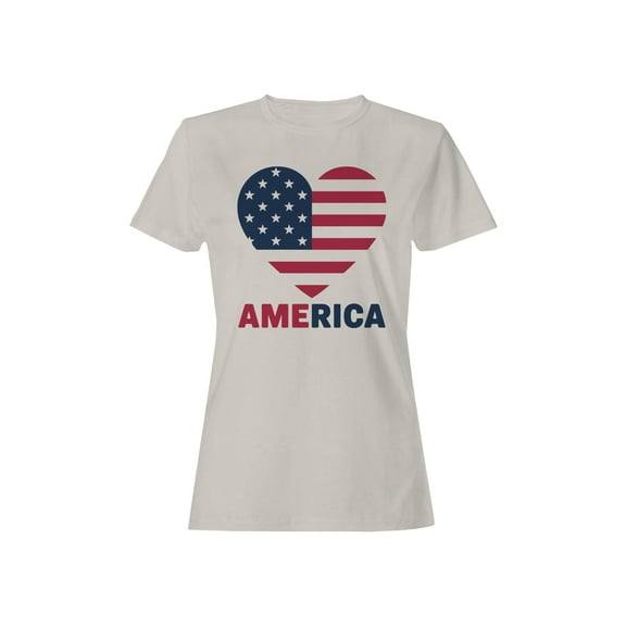 Patriotic Heart USA Flag Women's T-shirt