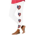 Patriotic High Waist Leggings for Women Fourth of July American Flag