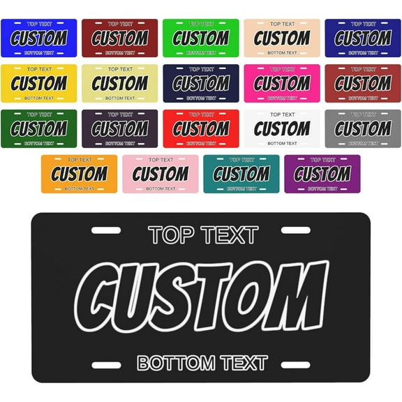 Patriotic Horse American Flag License Plate, Decorative Car Front License Plate, Aluminum Novelty License Plates Vanity Tag Metal Car Plate for Women Men 6 X 12 Inch