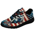 thumbnail image 1 of Patriotic Horse American flag Shoes Sneakers for Women Men Black Size 10.5, 1 of 7
