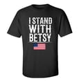 thumbnail image 1 of Patriotic I Stand with Betsy Adult Short Sleeve T-Shirt-Black-XXXL, 1 of 4