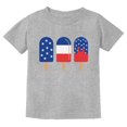 thumbnail image 1 of Patriotic Ice Cream Flag Design - 4th of July Celebratory T-Shirt for Toddlers & Kids - Perfect Gift - All-Weather Comfort - USA-Made - Quality Print - Great for National Holidays - 2T Gray, 1 of 5