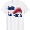 thumbnail image 1 of Patriotic Independence Day Merica Flag Fouth Of July Party T-Shirt, 1 of 2