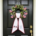 thumbnail image 1 of Patriotic Independence Day Wreath Sash Red White Blue Front Door Bow Ribbon Rural Farmhouses Fourth Of July Decor 55.11*3.93in, 1 of 6