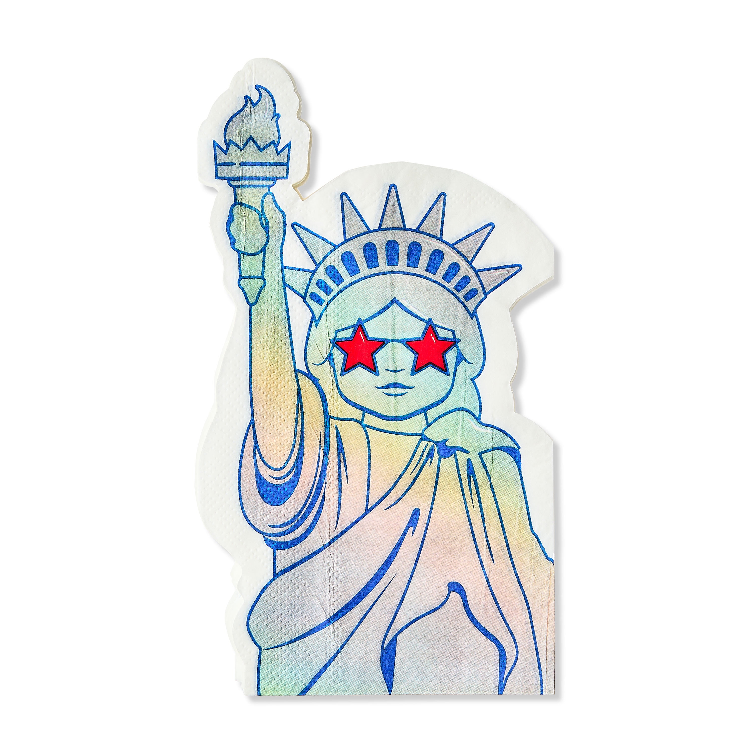 Patriotic Statue of Liberty Disposable Paper Napkins, 4.25" x 7.75", 16 Count, by Way To Celebrate