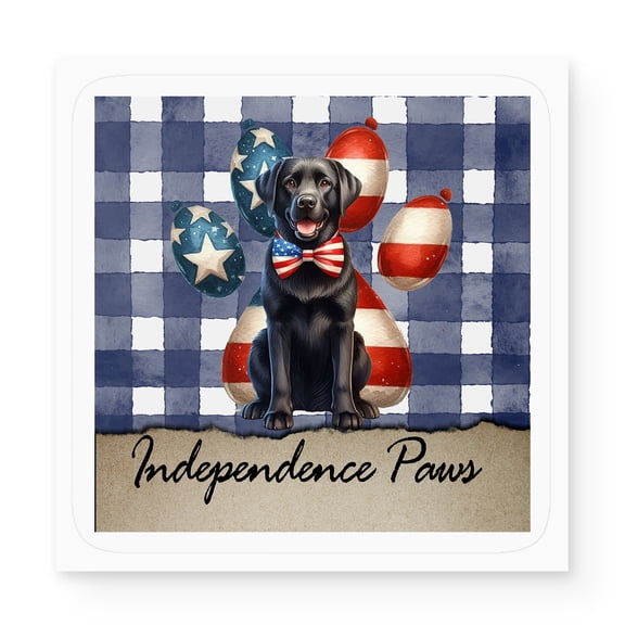 Patriotic Labrador Retriever 4th of July Independence Paws Vinyl Sticker Lab Dog Lover Gifts Waterproof Decal Art Decor - 02010
