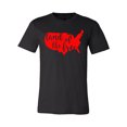 thumbnail image 1 of Patriotic Land of The Free Adult Short Sleeve Jersey T-Shirt-Black-4XL, 1 of 4