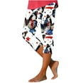 thumbnail image 1 of Patriotic Leggings for Womens Colorful Printed Pants High Elastic Waisted Yoga Pant Independence Day Stars Graphic Bottoms Slim Fit Trousers Summer Workout Sport Capris Mom Gift, 1 of 5