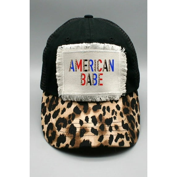 Patriotic Leopard American Babe Hat