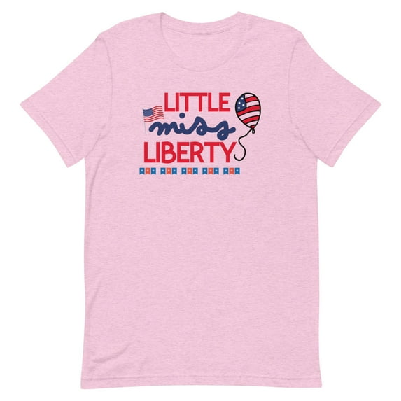 Patriotic Little Misses Liberty Fun Shirt (Heather Prism Lilac, S)