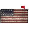 thumbnail image 1 of Patriotic Mailbox Cover, USA Flag On The Wall Letter Box Cover Magnetic Mail Wraps Post Garden Decor 25.5x21 in, 1 of 6